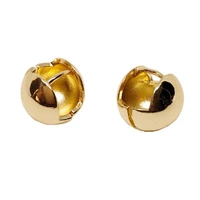 minimalism gold silver plating ball stud earrings simple round ball huggie hoop earrings for women fashion jewelry e56a