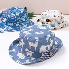 Панама детская, летняя, с регулируемым ремешком, с мультяшным принтом