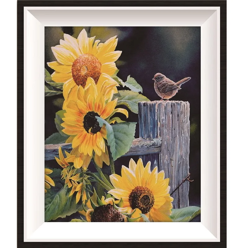 

Diamond Painting 5D Flowers Embroidery Sunflower DIY Full Round AB Drill Mosaic High-Quality Rhinestone Home Decoration