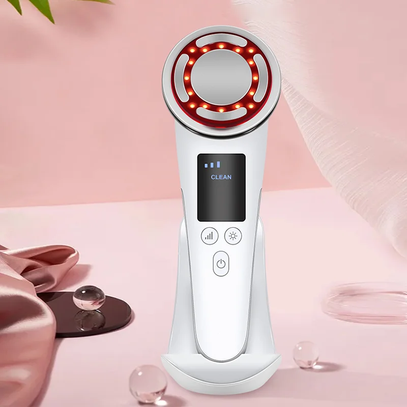 Home Beauty Instrument Ion Vibration Massage Face Micro-current Pulse Cold and Hot Color Light | Красота и здоровье