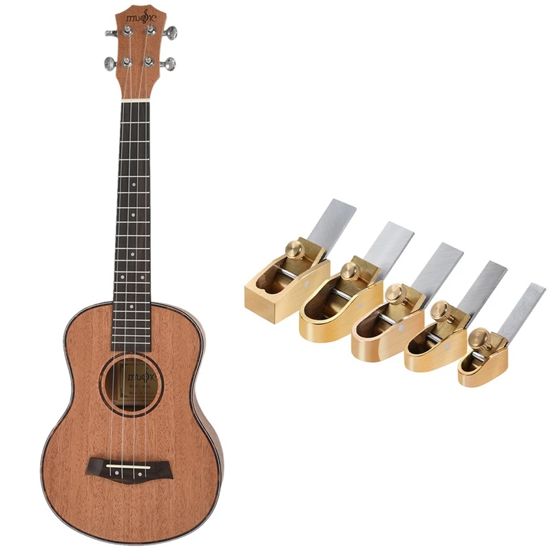 

Tenor Acoustic Electric Ukulele 26 Inch Travel Guitar 4 Strings With 5 Piece Woodworking Plane Cutter Set