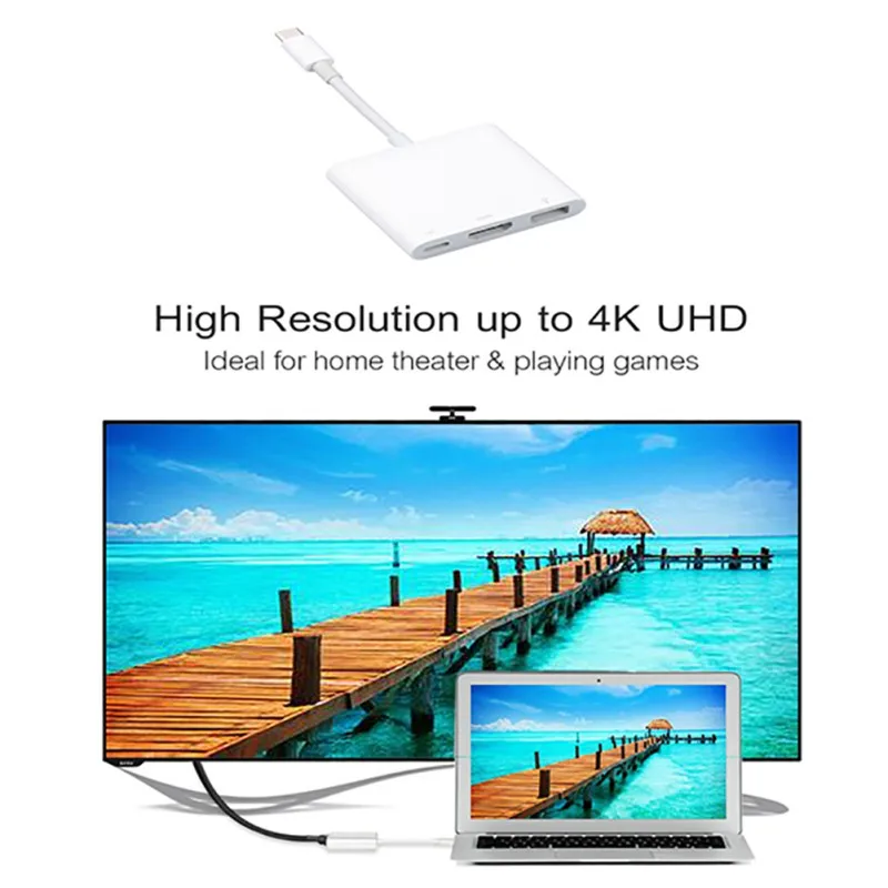USB C к HDMI адаптер type 3 1 концентратор USB-C 0/HDMI/type Женский кабель для Macbook Pro samsung S8 DEX |