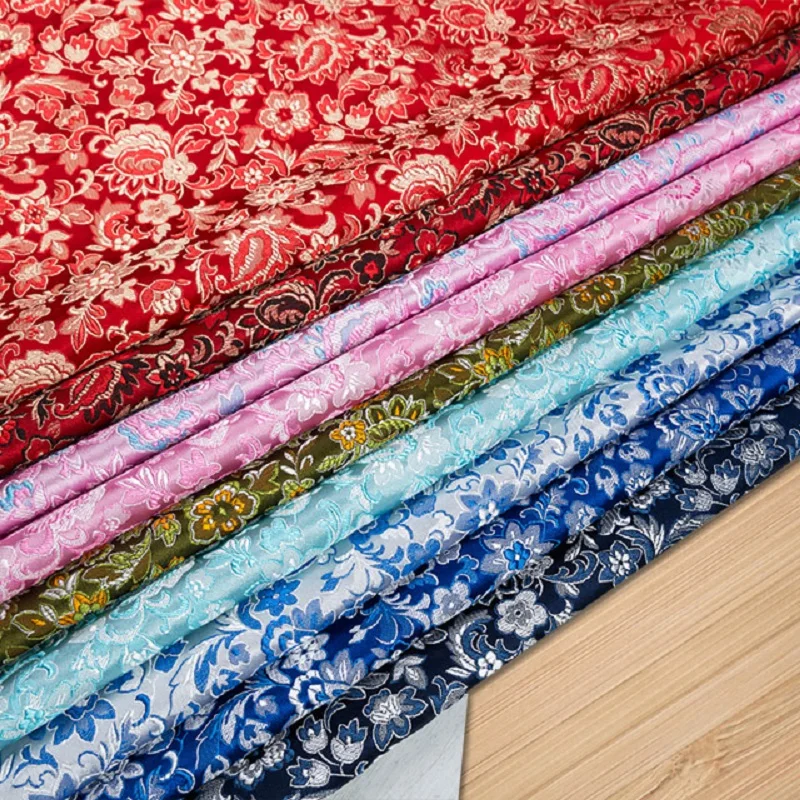 Китайская парча жаккардовая ткань для шитья cheongsam кимоно лоскутное шитье