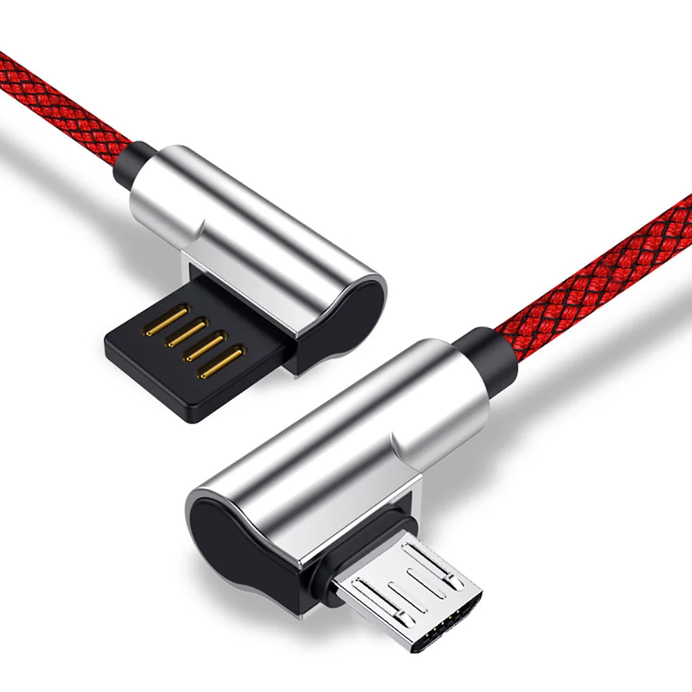 YKZ 90 градусов Micro USB кабель для зарядки быстрая зарядка мобильный телефон передачи