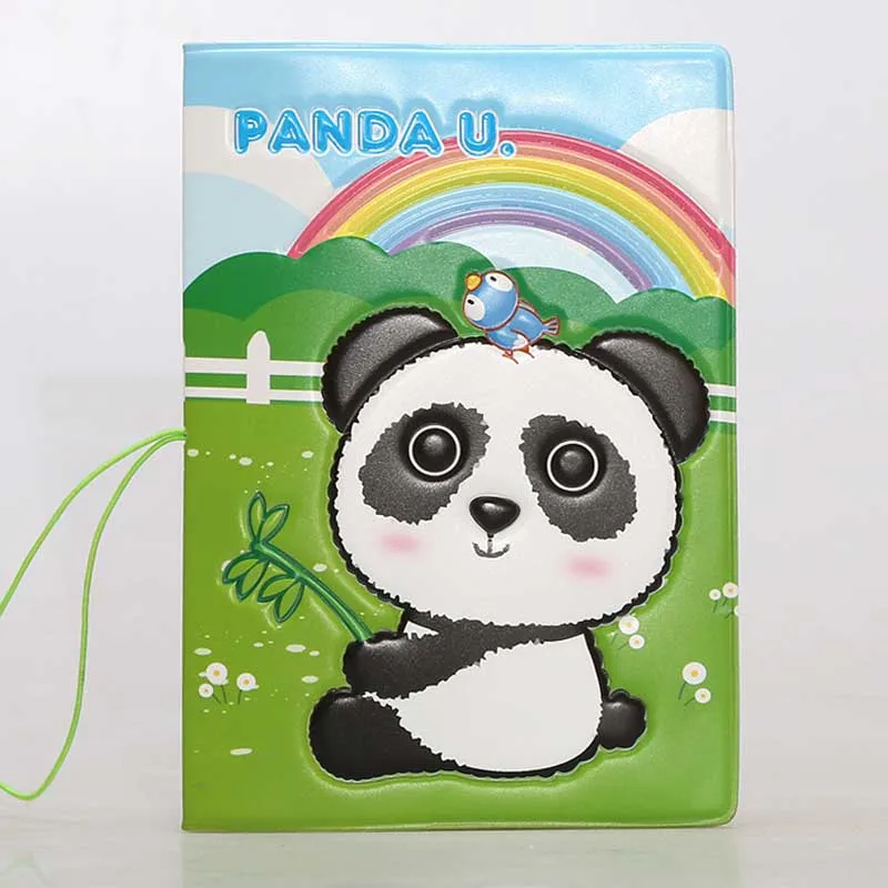 Дорожные аксессуары Обложка для паспорта с изображением милой панды животных из