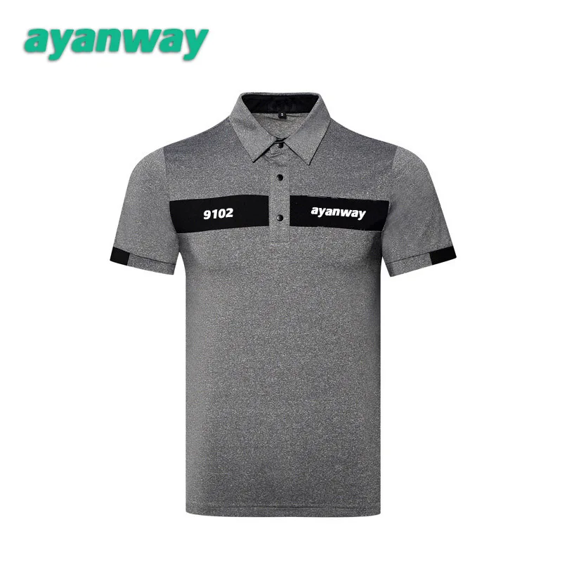 AYANWAY, индивидуальный логотип, на заказ, ваше имя, рубашка для гольфа, Мужская качественная быстросохнущая рубашка поло для гольфа, мужская рубашка для гольфа с отложным воротником, спортивные футболки