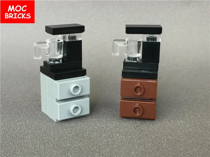 2 компл./лот кубики MOC DIY Семья Мини диспенсер для воды чашка с соломкой Питьевая