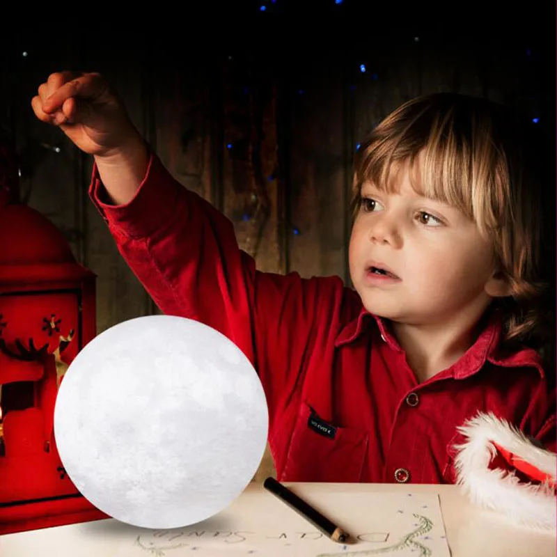 

Remote control 3D moon light colorful USB charging LED night light home decoration lighting professional lighting night light