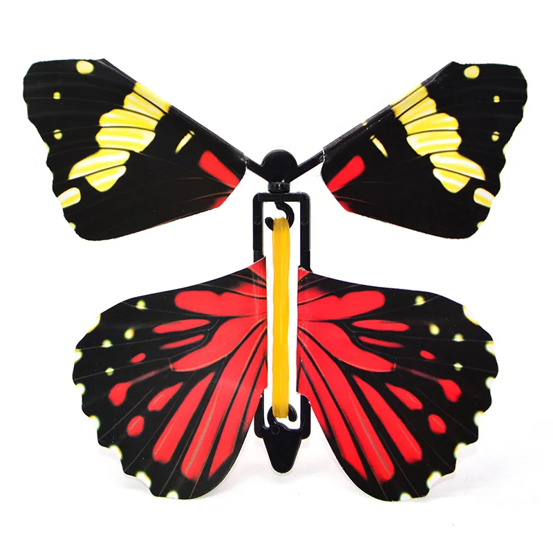 

Hot 6 Pcs Magic Props Flying Butterflies Rubber Band Powered Surprise Toy for Children Wedding FQ-ing
