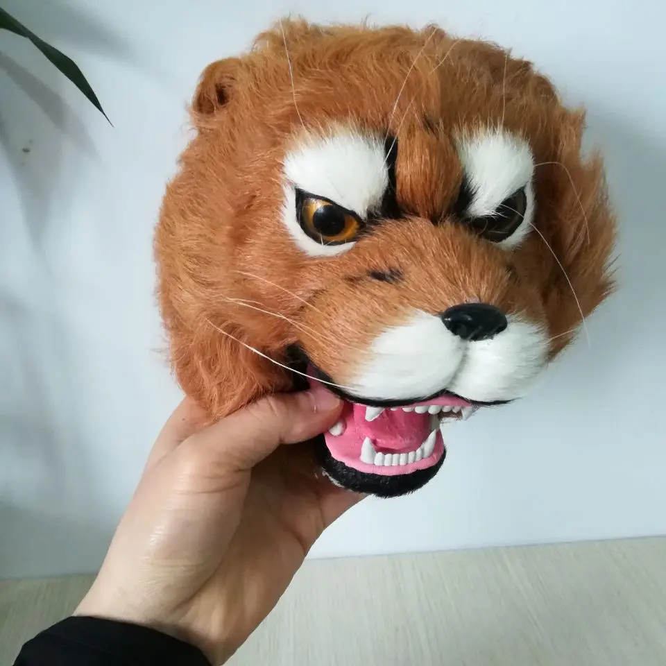 

real life toy lion head about 22x20cm hard model polyethylene&furs wall pandent handicraft home decoration gift s2218