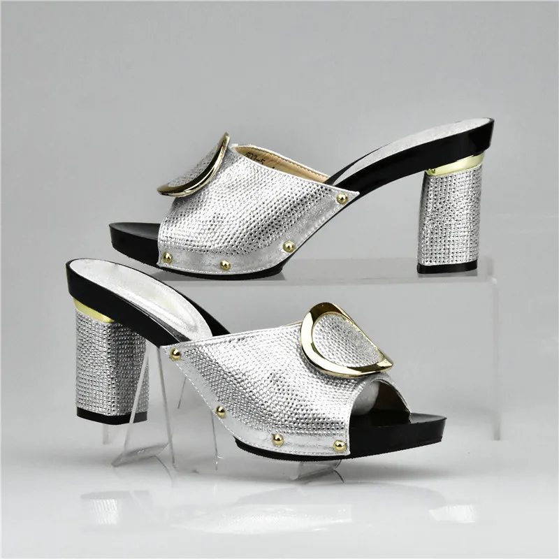 Новинка Женская обувь серебристого цвета в африканском стиле Женские вечерние