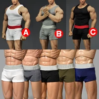 in stock 16 scale strong muscle male tank top shorts set underwear briefs model for 12 inches action figure body m34 m35