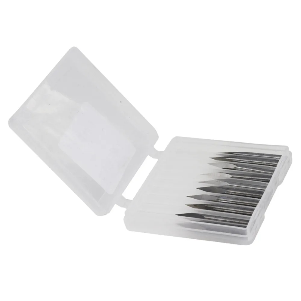 10 Pcs 20/30/40/45/60/90 Degree Tip 0.1-0.3mm 3 Edge Pyramid Engraving Bits 3.175mm Cnc Shank 3d Milling Cutter | Инструменты