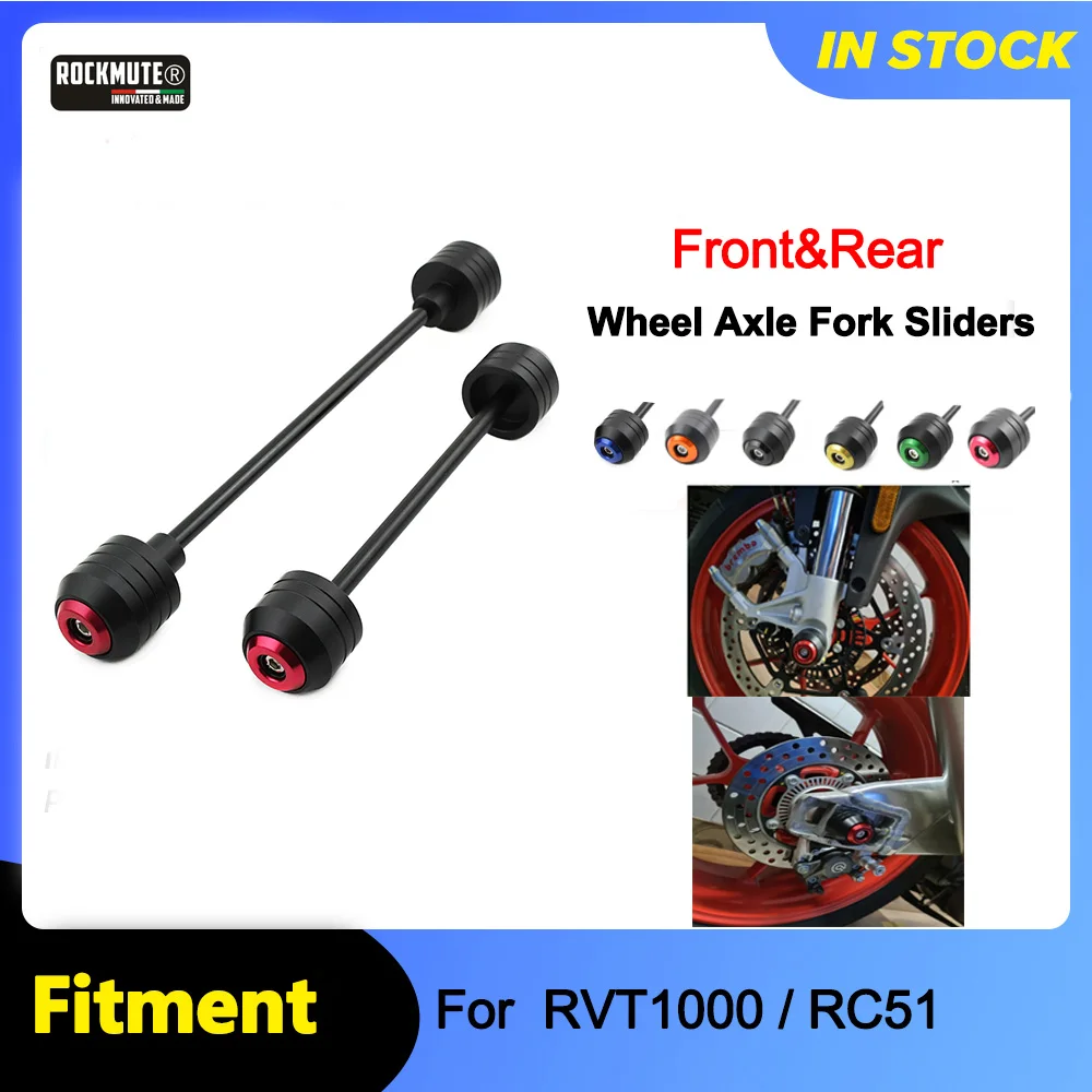 

For HONDA RVT1000 / RC51 Motorcycle CNC Aluminum Front Rear Axle Fork Wheel Sliders Falling Protection