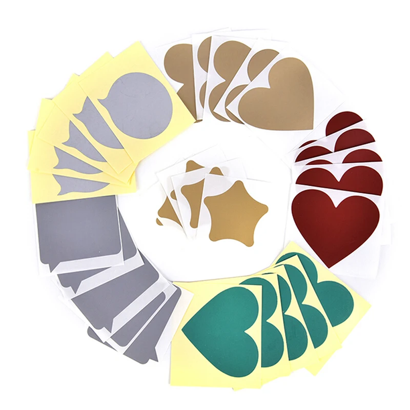 

Scratch Sticker DIY Valentine's Day Postcards Coating Scratch Cards Message Hidden Surprises Vintage Postcards Set Drawing Toy