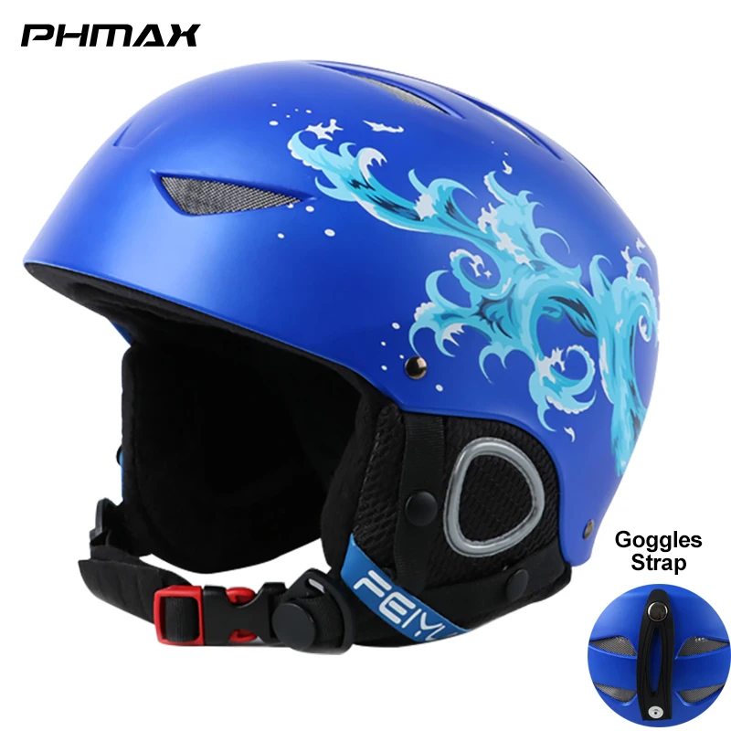 Детский лыжный шлем PHMAX для мальчиков зимние теплые шлемы сноуборда девочек