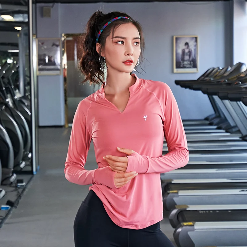 Женские спортивные рубашки для спортзала, быстросохнущая футболка для тренировок, одежда для фитнеса с длинным рукавом, футболки и топы, спортивная одежда