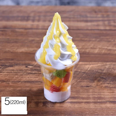 Моделирование Сливочное мороженое с сиропом образец фруктового Sundae модель поддельные для сливочного мороженого реквизит коробка для демонстрации камней в витрине искусственные sundae формы