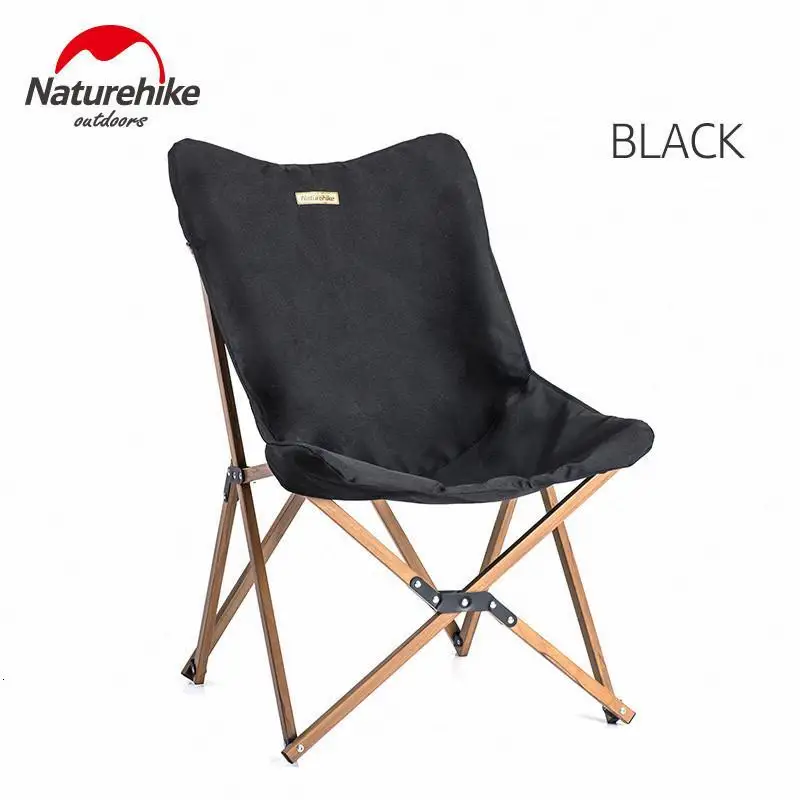 MW01 Chair-Black Naturehike, уличные походные настольные стулья, походная кроватка, деревянная мебель для кемпинга, складная кровать, рыболовное кресло, телескопический стол - Цвет: MW01 Chair-Black