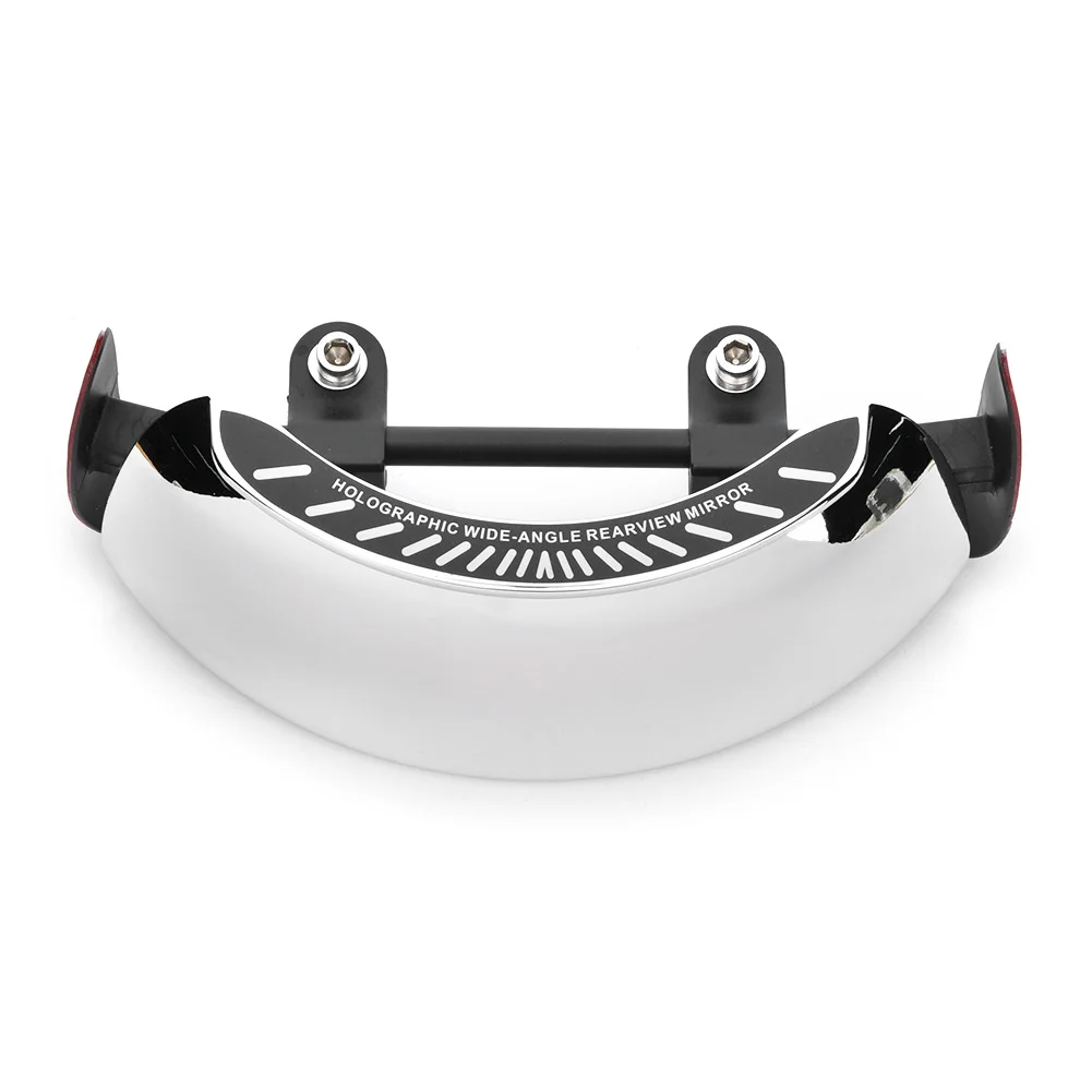 

Motorcycle Rear View Mirror Chromed 180 Ultra Wide Angle Central Windscreen Mount Universal