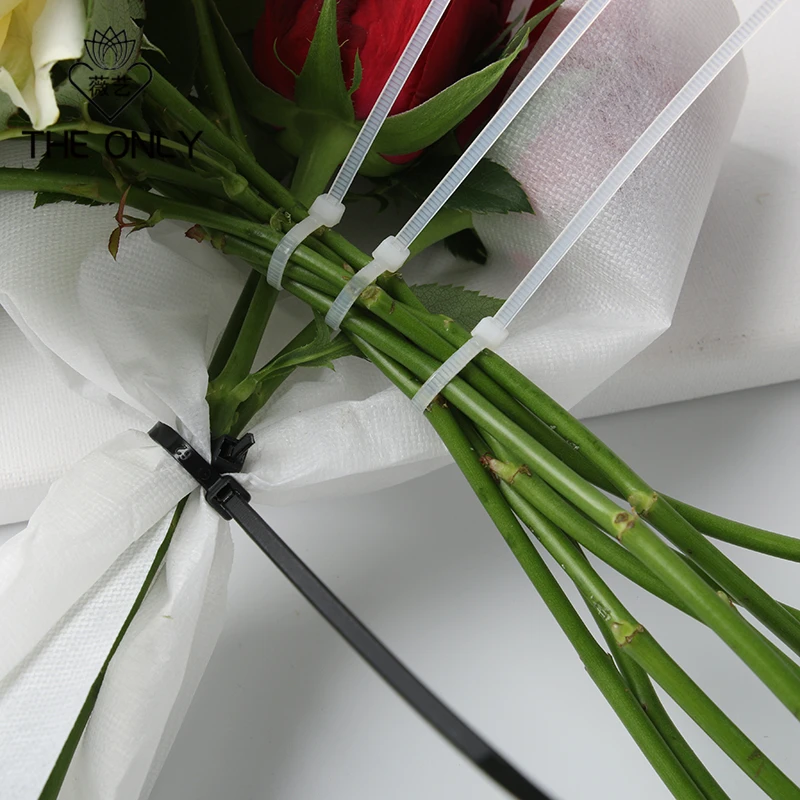 Самоблокирующийся пластиковый нейлоновый Галстук 100 шт. черный 5x300кабельная