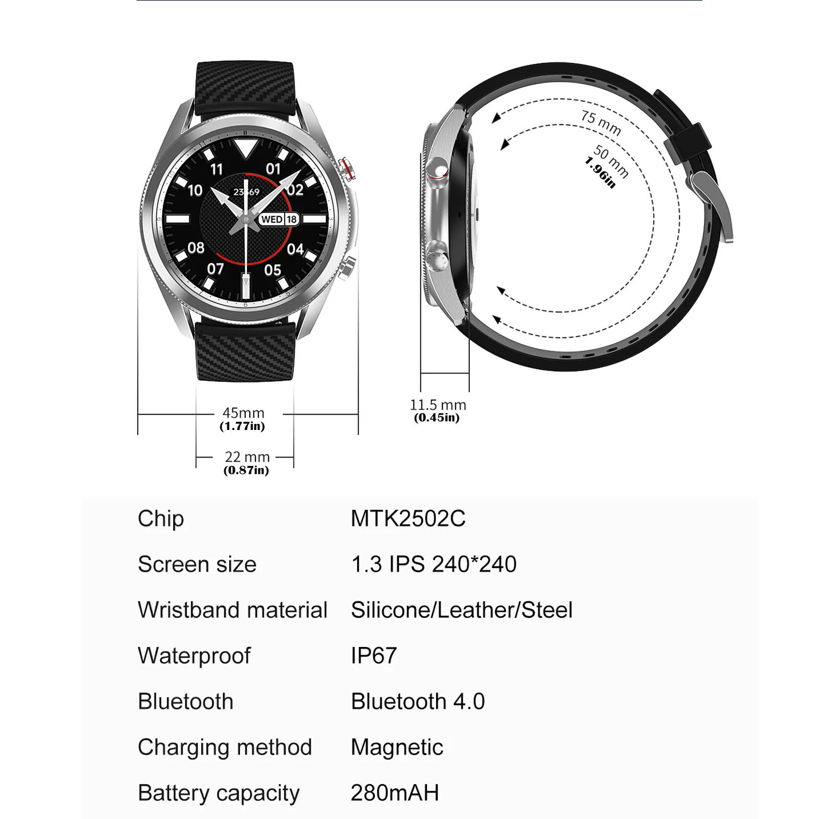 

Smartwatch In Stock Glo-bal Version Bluetooth 4.0 Smart Watch Blood Oxygen IP67 Waterproof Sports Watch
