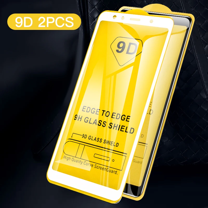 Закаленное стекло 9D для Huawei Y5/Y6/Y7/Y9 Prime 2018/2019 2 шт. полное покрытие Защитное экрана Y7