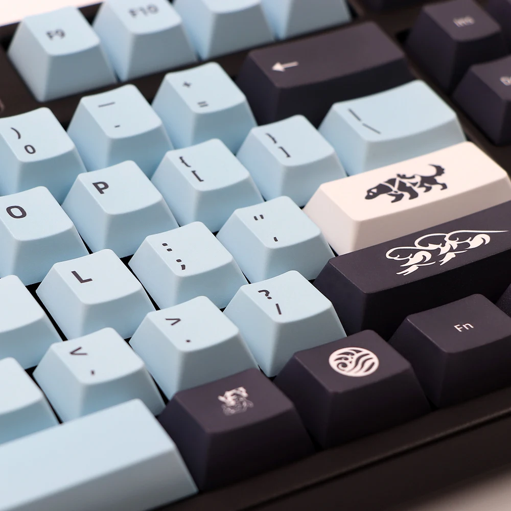 

132 Keys Mizu Keycap Set Cherry Profile PBT Keycaps Set for 61/64/68/KBD75/84/RK836/87/96/980/104/108 Mechanical Keyboard Keycap
