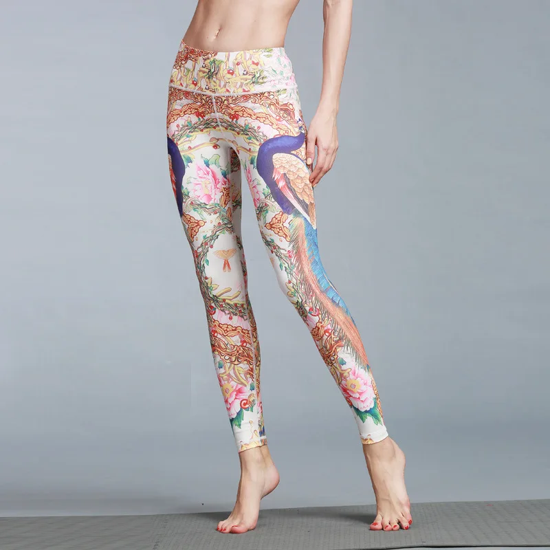 

Printed Yoga Pants Sports High Waist Leggings Women Fitness Running Outdoor Femme Workout Clothing Push Up Clothes Sportswear