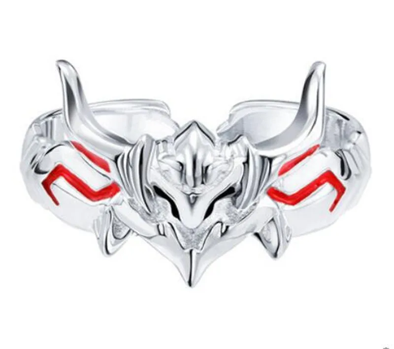 Аниме мультфильм Fate Apocrypha Mordred кольцо 925 Slive шлем Ювелирное кольцо Хэллоуин косплей кольцо Рождественский подарок