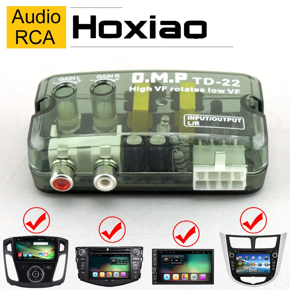 Универсальный автомобильный аудио конвертер усилитель 12 В RCA линейный сабвуфер