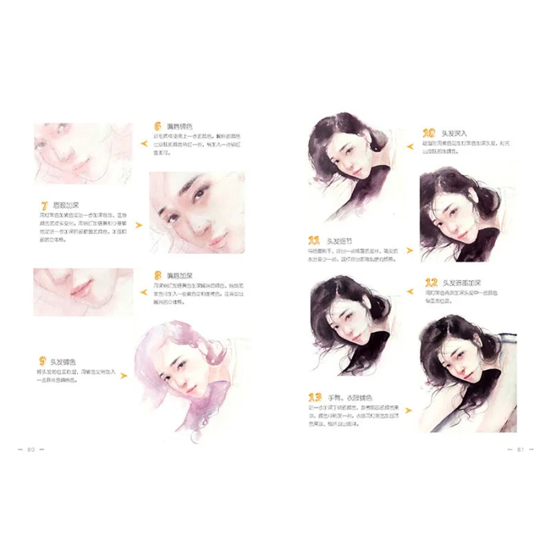 

Beautiful Women Girls Ladies Watercolor Painting Book Beauty Sketch Drawing Self-study Tutorial Textbook