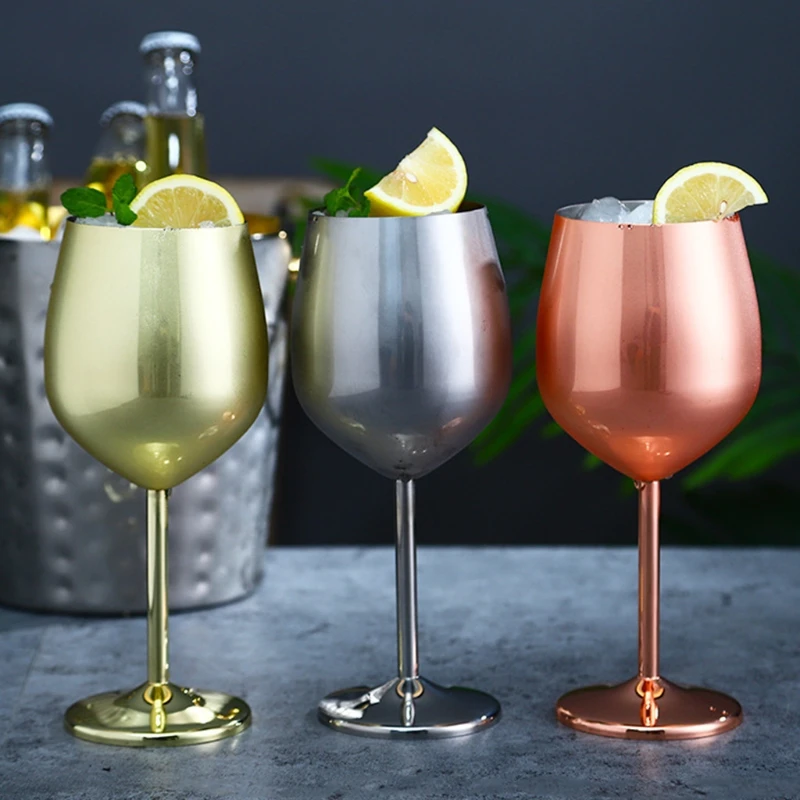 Бокал из нержавеющей стали для красного вина Металлический Стальной бокал