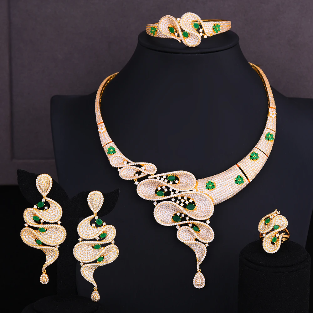 GODKI Luxury Geometry Dubai Gold Jewelry Sets Nigerian Wedding African Beads Bridal Jewellery Set Cubic Zircon Ethiopian | Украшения и