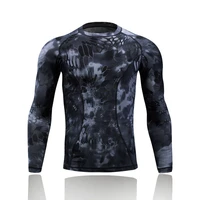 outdoor sport tactical camouflage hiking t shirt quick dry military army compression shirt men long sleeve hunting combat shirt