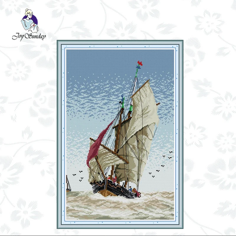 

Joy Sunday,cross stitch embroidery kit,11CT or 14CT Scenery patterns cross stitch,Needlework counted cross-stitch patterns