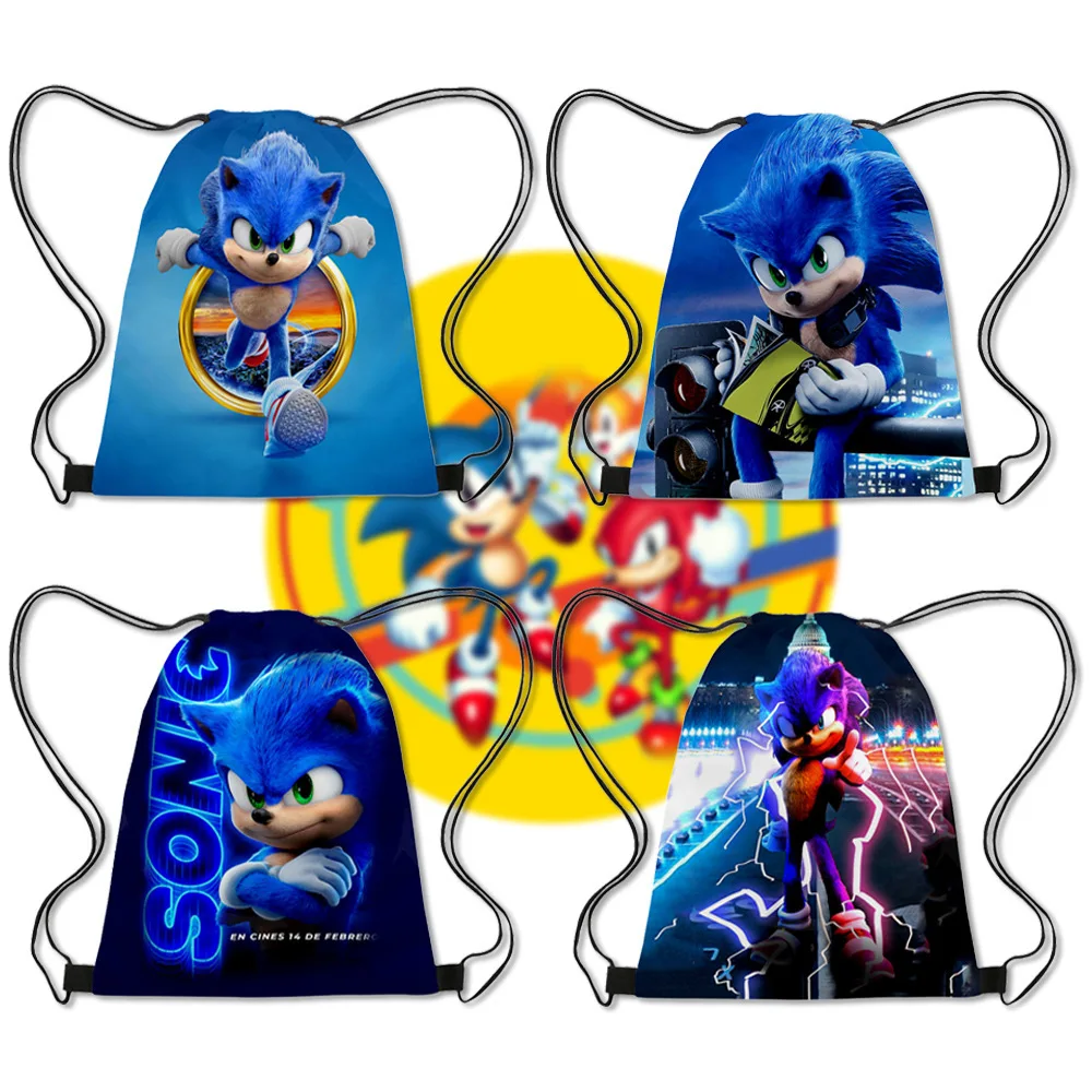 Sonicing мультфильм 3D сумка на шнурке с мультипликационным принтом каждый день для