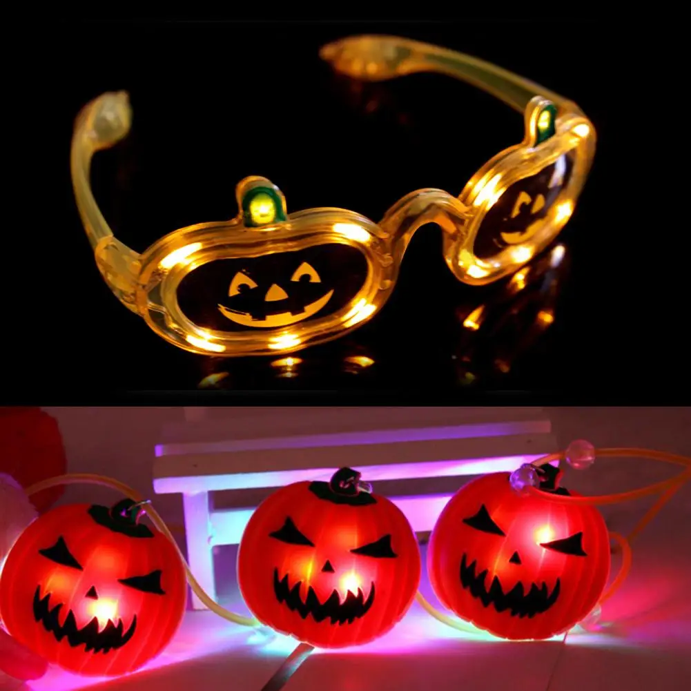 Светодиодный Очки в виде тыквы люминесцентный слепой очки светильник маска для