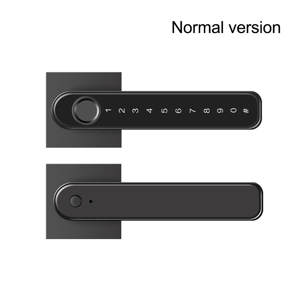 

USB Charging Electronic Handle TouchScreen Fingerprint Smart Door Lock Easy Install With Key Home Battery Powered Private Office