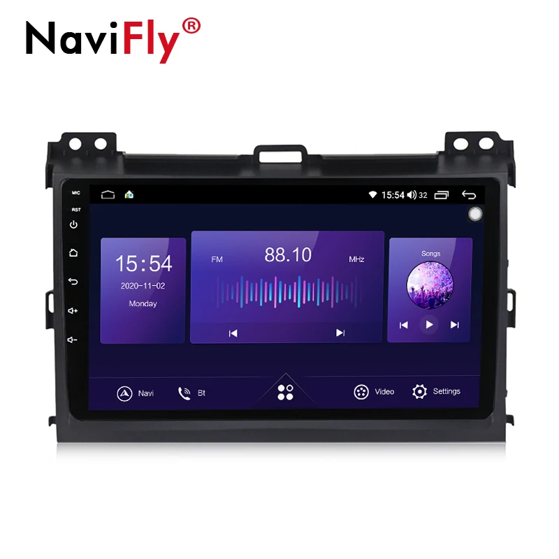 Автомобильный мультимедийный плеер NaviFly 6 ГБ + 128 Гб QLED экран 1280*720 Android 10 радио