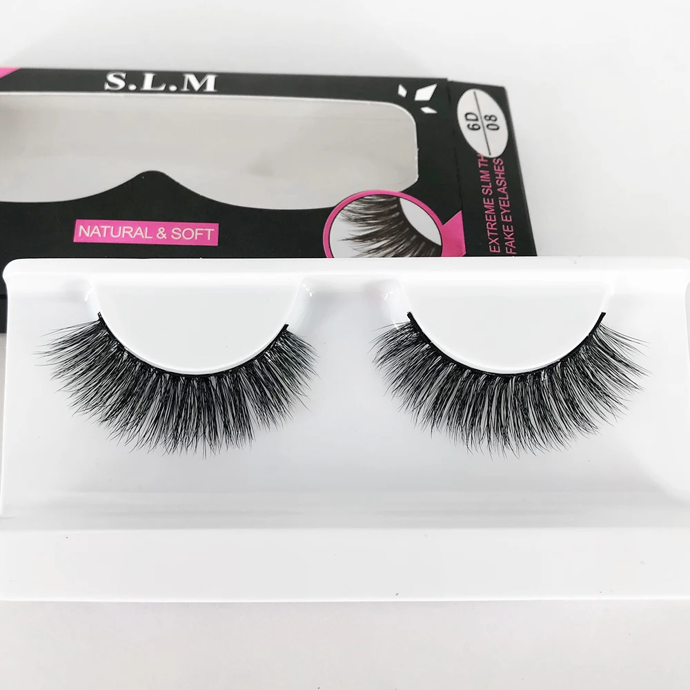 6D натуральные толстые ресницы для глаз ручной работы подвязка макияжа