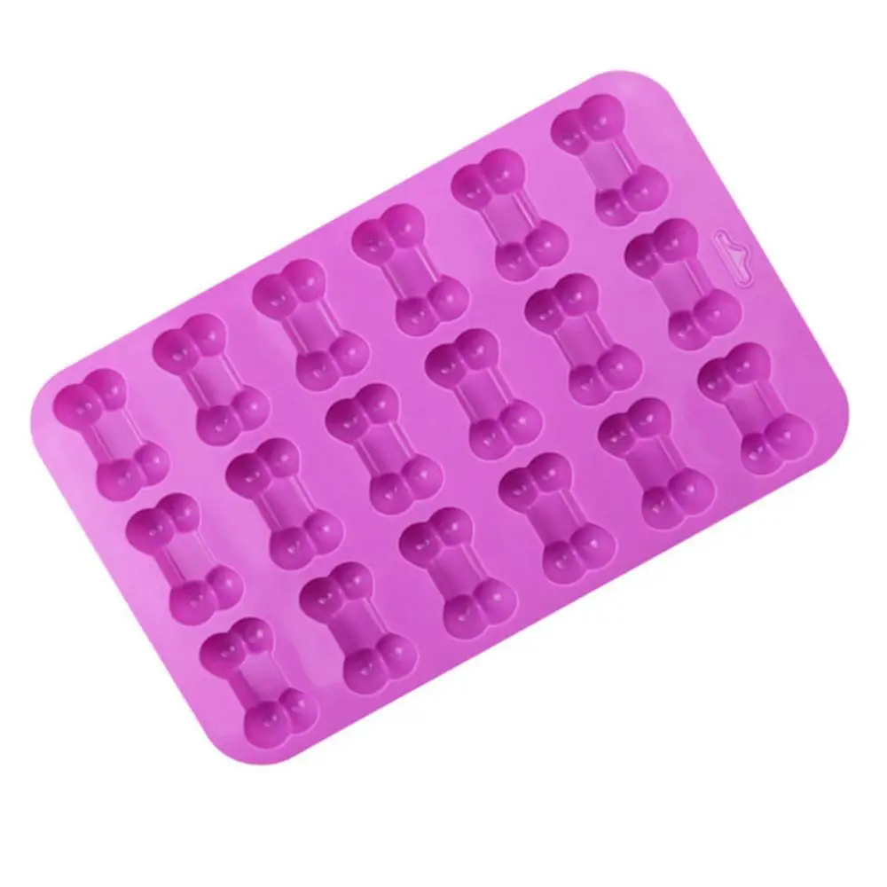 

2PCS 18 Holes Dog Bone Shape Mold Silicone Baking Mold Cake Chocolate Candy Pans Dog Treat Bones Silicone Mold
