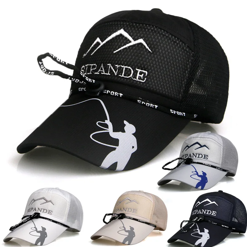 

New Brand Men Baseball Cap Summer Outdoor Mesh Breathable Fishing Mountaineering Sun Hat Women Casual Snapback Golf Caps CP051
