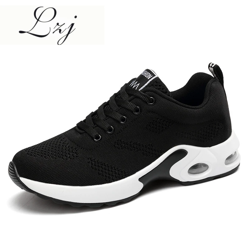 

Fashion Women Lightweight Sneakers Air Cushion Ladies Trainers Basket Tenis Casual White Platform Sneakers Breathable Comfort