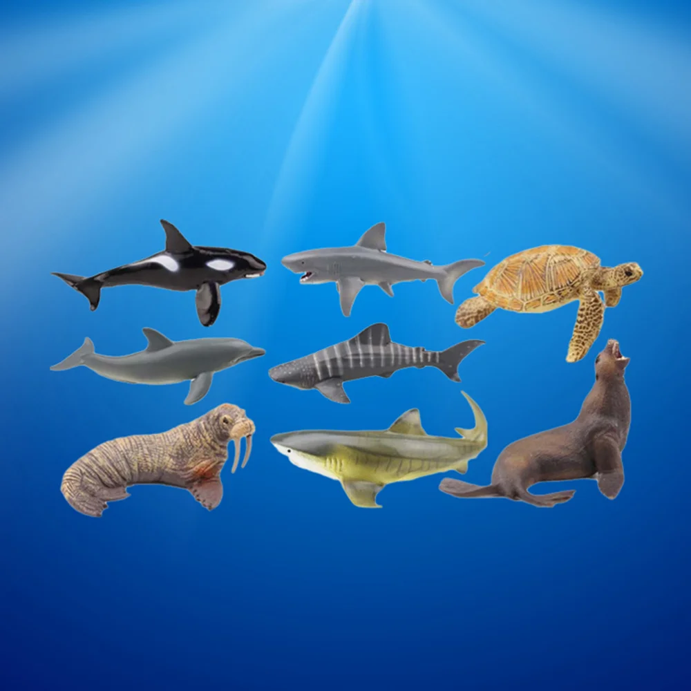 

8 Pcs Set Sea Animals Figure Toys Realistic Ocean Creatures Models Toy