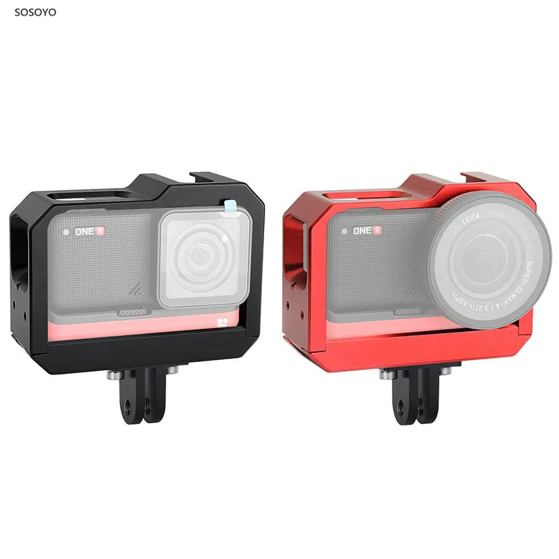 

Aluminum Frame Protective Case shell Expand Protection Cage With Cold Boots For Insta360 One R Action Camera Accessories