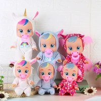 3d silicone lols unicorn inteiro realista doll reborn cry a cute baby high quality magic tears doll play house toys for children