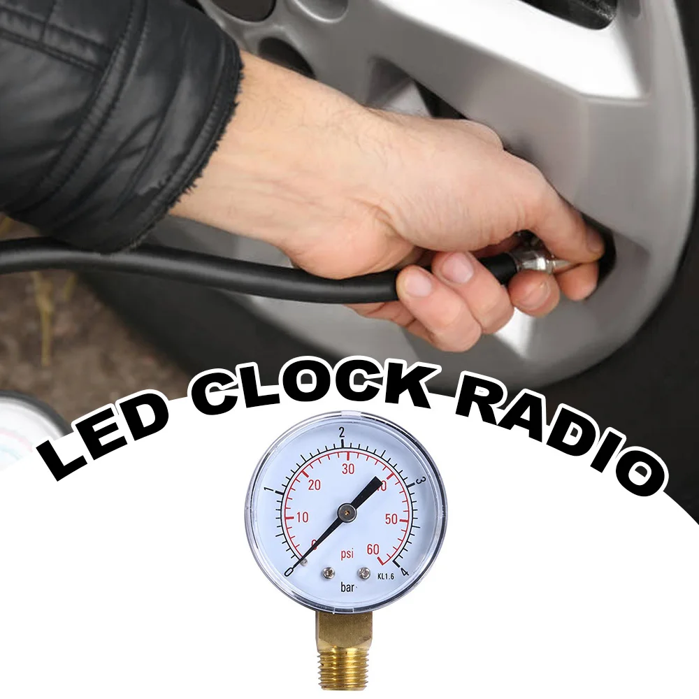 

Профессиональный фильтр для бассейна, спа, манометр для воды, мини 0-60 PSI 0-4 бар, боковое Крепление, резьба трубы 1/4 дюйма