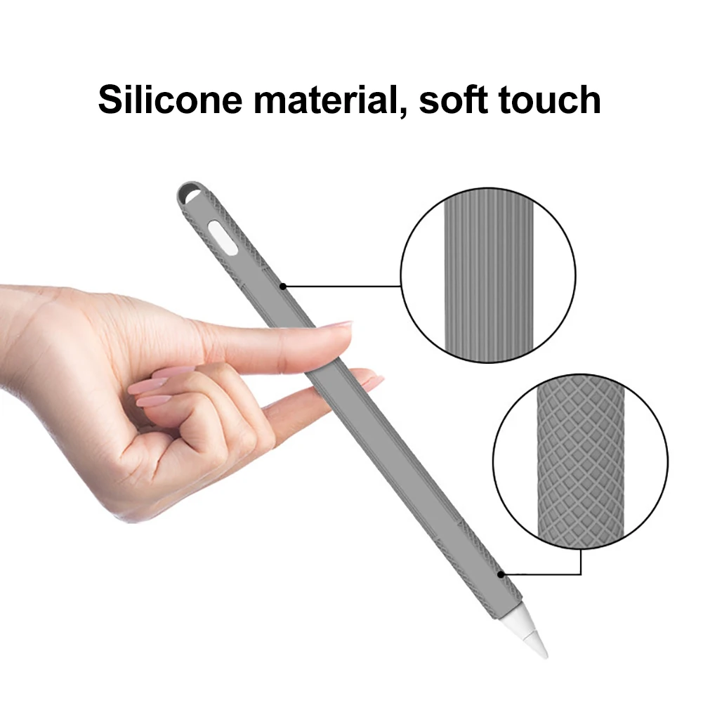 For iPad Pencil Anti-Slip Silicone Stylus Protective Case Cover Skin for 2 Gen estojo escolar apple pencil case | Компьютеры и офис