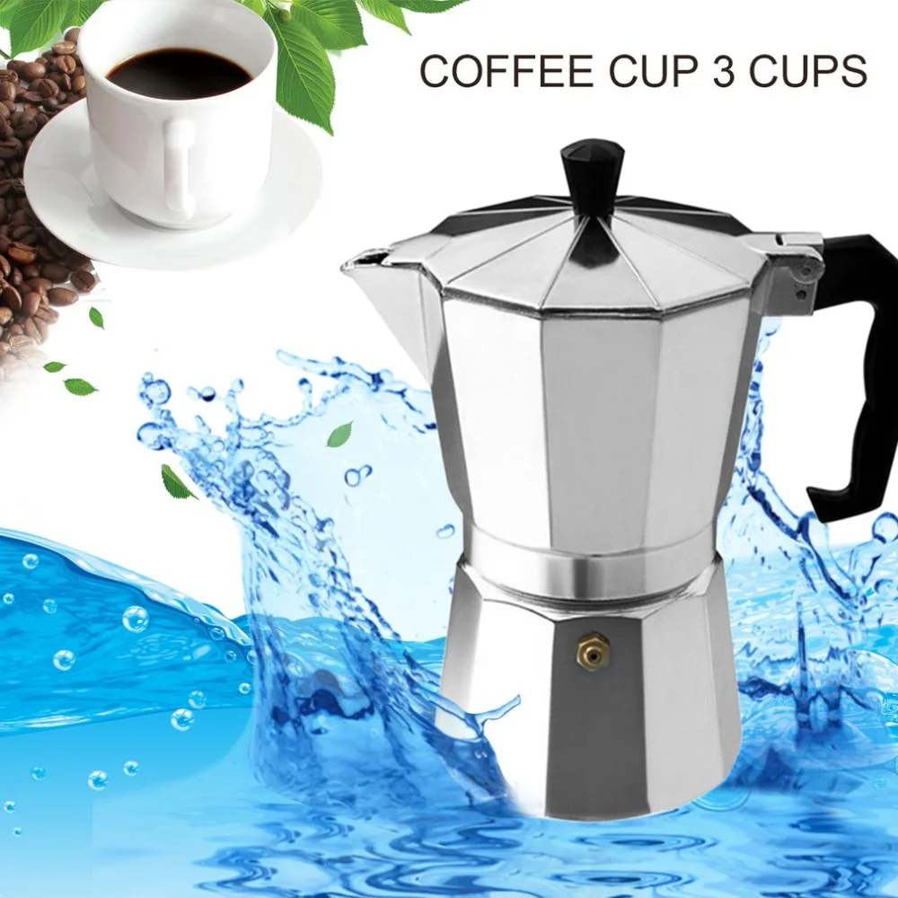 Aluminum 8-Angle Moka Pot Espresso Stove Top Coffee Maker Cup Continental Percolator 3cup/6cup | Дом и сад